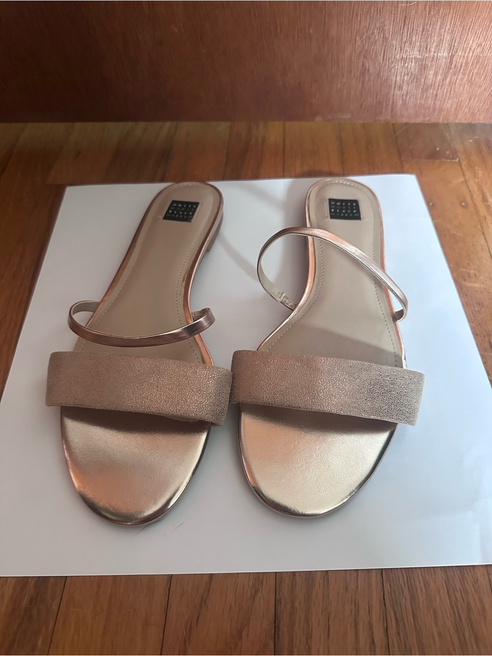WHBM Rose Gold Sandals